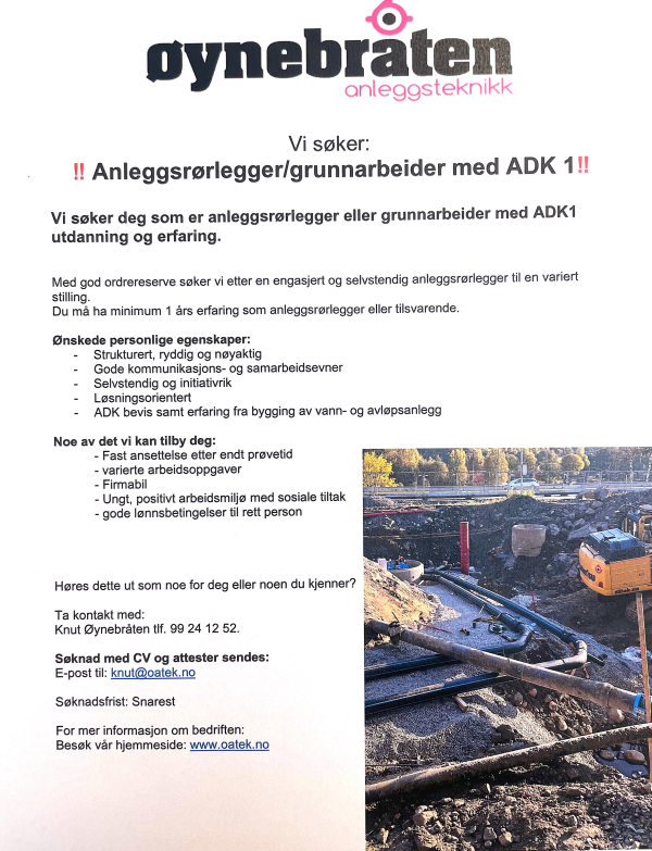 Stilling ledig